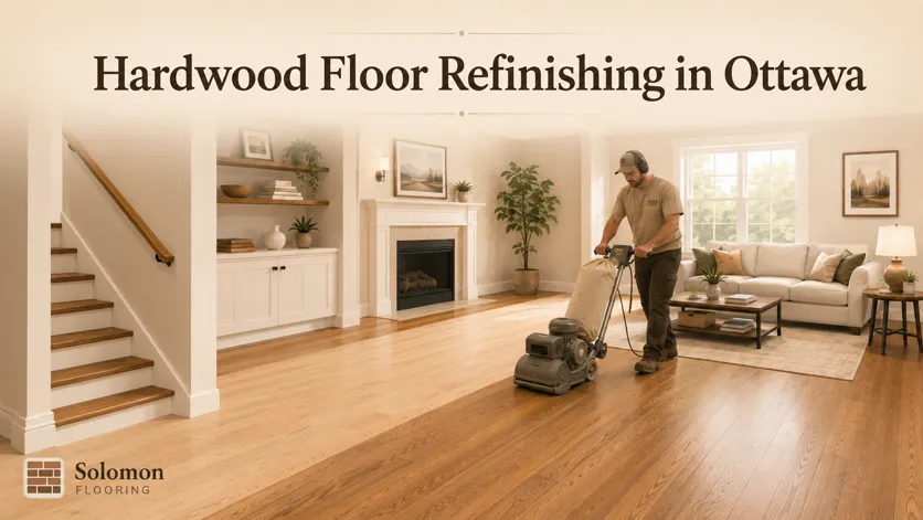 Hardwood floor refinishing work in Ottawa